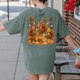 Librarian Turkey Reading Book Fall Thanksgiving Teacher Women's Comfort Colors T-Shirt Back Print Moss Librarian Turkey Reading Book Fall Thanksgiving Teacher Women's Comfort Colors T-Shirt Back Print Moss