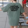 Lie Teacher Saying Humor School Class Women's Women's Comfort Colors T-Shirt Back Print Moss Lie Teacher Saying Humor School Class Women's Women's Comfort Colors T-Shirt Back Print Moss