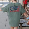 Literacy Justice For All Teacher Women's Comfort Colors T-Shirt Back Print Moss