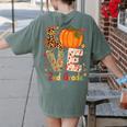 Love 2nd Grade Happy Fall Thanksgiving For 2nd Teacher For Men Women Girls Kids Women's Comfort Colors T-Shirt Back Print Moss Love 2nd Grade Happy Fall Thanksgiving For 2nd Teacher For Men Women Girls Kids Women's Comfort Colors T-Shirt Back Print Moss