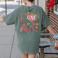 I Love Art Artist Painter Colorful Painting Art Teacher Women's Comfort Colors T-Shirt Back Print Moss