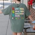 Love Daycare Provider Childcare Teacher Tie Dye Women's Comfort Colors T-Shirt Back Print Moss Love Daycare Provider Childcare Teacher Tie Dye Women's Comfort Colors T-Shirt Back Print Moss