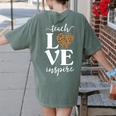 Love Leopard Print Teacher Cheetah School Inspire Teach Women's Comfort Colors T-Shirt Back Print Moss Love Leopard Print Teacher Cheetah School Inspire Teach Women's Comfort Colors T-Shirt Back Print Moss