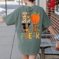 Love Pre-k Teacher Shirts Autumn Fall Pumpkin Fall Leopard Women's Comfort Colors T-Shirt Back Print Moss Love Pre-k Teacher Shirts Autumn Fall Pumpkin Fall Leopard Women's Comfort Colors T-Shirt Back Print Moss