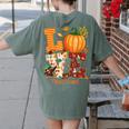 Love Preschool Teacher Turkey Thanksgiving Autumn Fall Women's Comfort Colors T-Shirt Back Print Moss Love Preschool Teacher Turkey Thanksgiving Autumn Fall Women's Comfort Colors T-Shirt Back Print Moss