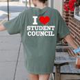 I Love Student Council Student Teacher Women's Comfort Colors T-Shirt Back Print Moss I Love Student Council Student Teacher Women's Comfort Colors T-Shirt Back Print Moss