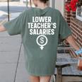 Lower Teacher's Salaries For Men Women Kids Women's Comfort Colors T-Shirt Back Print Moss Lower Teacher's Salaries For Men Women Kids Women's Comfort Colors T-Shirt Back Print Moss