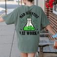 Mad Scientist Science Teacher Halloween Costume Teen Girls Women's Comfort Colors T-Shirt Back Print Moss Mad Scientist Science Teacher Halloween Costume Teen Girls Women's Comfort Colors T-Shirt Back Print Moss