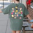 In My Maestra Era Spanish Bilingual Teacher First Day Women's Comfort Colors T-Shirt Back Print Moss In My Maestra Era Spanish Bilingual Teacher First Day Women's Comfort Colors T-Shirt Back Print Moss