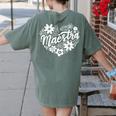 Maestra Spanish Teacher Women's Comfort Colors T-Shirt Back Print Moss