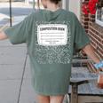 Matching Group Halloween Costume For Teachers Women's Comfort Colors T-Shirt Back Print Moss