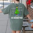 Math Geometry Christmas Tree Geometree Teacher Women's Comfort Colors T-Shirt Back Print Moss Math Geometry Christmas Tree Geometree Teacher Women's Comfort Colors T-Shirt Back Print Moss