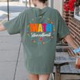 Math Interventionist Teacher Coach Squad Mathematics STEM Women's Comfort Colors T-Shirt Back Print Moss Math Interventionist Teacher Coach Squad Mathematics STEM Women's Comfort Colors T-Shirt Back Print Moss