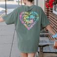 Do The Math Multiply Love Add Hope Math Teacher Tie Dye Women's Comfort Colors T-Shirt Back Print Moss