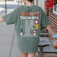 Math Teacher Christmas 12 Days Of Teaching Math Christmas Women's Comfort Colors T-Shirt Back Print Moss Math Teacher Christmas 12 Days Of Teaching Math Christmas Women's Comfort Colors T-Shirt Back Print Moss