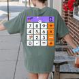 Math Teacher Halloween Costume Calculator Math Pun Women's Comfort Colors T-Shirt Back Print Moss Math Teacher Halloween Costume Calculator Math Pun Women's Comfort Colors T-Shirt Back Print Moss