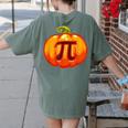 Math Teacher Halloween Costume Pumpkin Pi Pun Pie Men Women's Comfort Colors T-Shirt Back Print Moss Math Teacher Halloween Costume Pumpkin Pi Pun Pie Men Women's Comfort Colors T-Shirt Back Print Moss