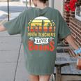 Math Teachers Love Brains Halloween Costume Zombie For Men Women Women's Comfort Colors T-Shirt Back Print Moss