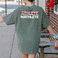 Mathlete For Math Team Students Algebra Math Teacher Women's Comfort Colors T-Shirt Back Print Moss Mathlete For Math Team Students Algebra Math Teacher Women's Comfort Colors T-Shirt Back Print Moss