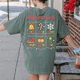 Merry Syllables Teacher Christmas Educational Kids Women's Comfort Colors T-Shirt Back Print Moss Merry Syllables Teacher Christmas Educational Kids Women's Comfort Colors T-Shirt Back Print Moss
