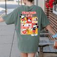Mickey Mouse Teacher Life Women's Comfort Colors T-Shirt Back Print Moss