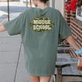 Middle School Camo Retro Back To School Teachers Women's Comfort Colors T-Shirt Back Print Moss Middle School Camo Retro Back To School Teachers Women's Comfort Colors T-Shirt Back Print Moss
