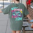 Middle School Is My Jam Cute Teacher Shirt 80's 90's Styl Women's Comfort Colors T-Shirt Back Print Moss