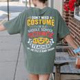 Middle School Science Teacher Halloween Costume For Men Women Women's Comfort Colors T-Shirt Back Print Moss