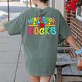Montessori Rocks Montessori Teacher Back To School Women's Comfort Colors T-Shirt Back Print Moss Montessori Rocks Montessori Teacher Back To School Women's Comfort Colors T-Shirt Back Print Moss