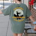 Montessori Teachers Love Brains Halloween Novelty Men Women Women's Comfort Colors T-Shirt Back Print Moss