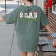 Music Teacher Christmas Holiday Wnter Music Instructor Women's Comfort Colors T-Shirt Back Print Moss