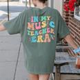 In My Music Teacher Era Back To School Squad Music Teacher Women's Comfort Colors T-Shirt Back Print Moss In My Music Teacher Era Back To School Squad Music Teacher Women's Comfort Colors T-Shirt Back Print Moss