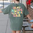 In My Music Teacher Era Retro Back To School Musician Band Men Women Women's Comfort Colors T-Shirt Back Print Moss In My Music Teacher Era Retro Back To School Musician Band Men Women Women's Comfort Colors T-Shirt Back Print Moss