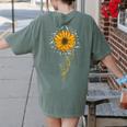Music Teacher Shirt Sunflower Music Notes Musician Singer Women's Comfort Colors T-Shirt Back Print Moss Music Teacher Shirt Sunflower Music Notes Musician Singer Women's Comfort Colors T-Shirt Back Print Moss