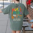 Music Teacher Music Sing Play Dance Choir Piano Women's Comfort Colors T-Shirt Back Print Moss