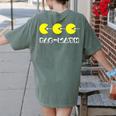 Nerdy Pac-Math Nom Retro Game Precalculus Math Teacher Women's Comfort Colors T-Shirt Back Print Moss Nerdy Pac-Math Nom Retro Game Precalculus Math Teacher Women's Comfort Colors T-Shirt Back Print Moss