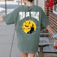Nerdy Trig Or Treat Halloween Costume Math Teacher Women's Comfort Colors T-Shirt Back Print Moss Nerdy Trig Or Treat Halloween Costume Math Teacher Women's Comfort Colors T-Shirt Back Print Moss