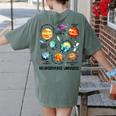 Neurodiverse Universe Space Planet Special Education Teacher Women's Comfort Colors T-Shirt Back Print Moss