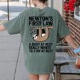 Newtons First Law Physics Jokes Science Teacher Women's Comfort Colors T-Shirt Back Print Moss Newtons First Law Physics Jokes Science Teacher Women's Comfort Colors T-Shirt Back Print Moss