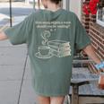 How Many Nights A Week Should You Be Reading 6-7 Teacher Fun Women's Comfort Colors T-Shirt Back Print Moss