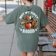 Not My First Rodeo Back To School Teacher Women's Comfort Colors T-Shirt Back Print Moss Not My First Rodeo Back To School Teacher Women's Comfort Colors T-Shirt Back Print Moss
