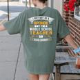 Not Superhero But Middle School Teacher For Men Women Women's Comfort Colors T-Shirt Back Print Moss