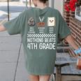 Nothing Beats 4th Grade Back To School Kids Teachers Women's Comfort Colors T-Shirt Back Print Moss