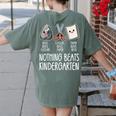 Nothing Beats Kindergarten Back To School Kid Teacher Women's Comfort Colors T-Shirt Back Print Moss