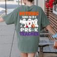 Nothing Scares Me I'm A Pre-K Teacher Halloween Ghosts Women's Comfort Colors T-Shirt Back Print Moss Nothing Scares Me I'm A Pre-K Teacher Halloween Ghosts Women's Comfort Colors T-Shirt Back Print Moss