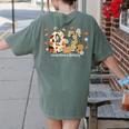 Occupational Therapy Fall Autumn Pumpkin Flower OTA Teacher Women's Comfort Colors T-Shirt Back Print Moss