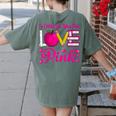In October We Wear Pink Love Teacher Breast Cancer Awareness Women's Comfort Colors T-Shirt Back Print Moss In October We Wear Pink Love Teacher Breast Cancer Awareness Women's Comfort Colors T-Shirt Back Print Moss