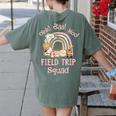 Oink Baa Moo Field Trip Squad Teacher Students Matching Women's Comfort Colors T-Shirt Back Print Moss Oink Baa Moo Field Trip Squad Teacher Students Matching Women's Comfort Colors T-Shirt Back Print Moss