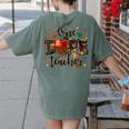 One Dope Teacher Women's Comfort Colors T-Shirt Back Print Moss One Dope Teacher Women's Comfort Colors T-Shirt Back Print Moss