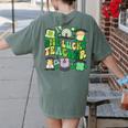 One Lucky Teacher St Patrick's Day Irish Teacher Lucky Era Women's Comfort Colors T-Shirt Back Print Moss One Lucky Teacher St Patrick's Day Irish Teacher Lucky Era Women's Comfort Colors T-Shirt Back Print Moss